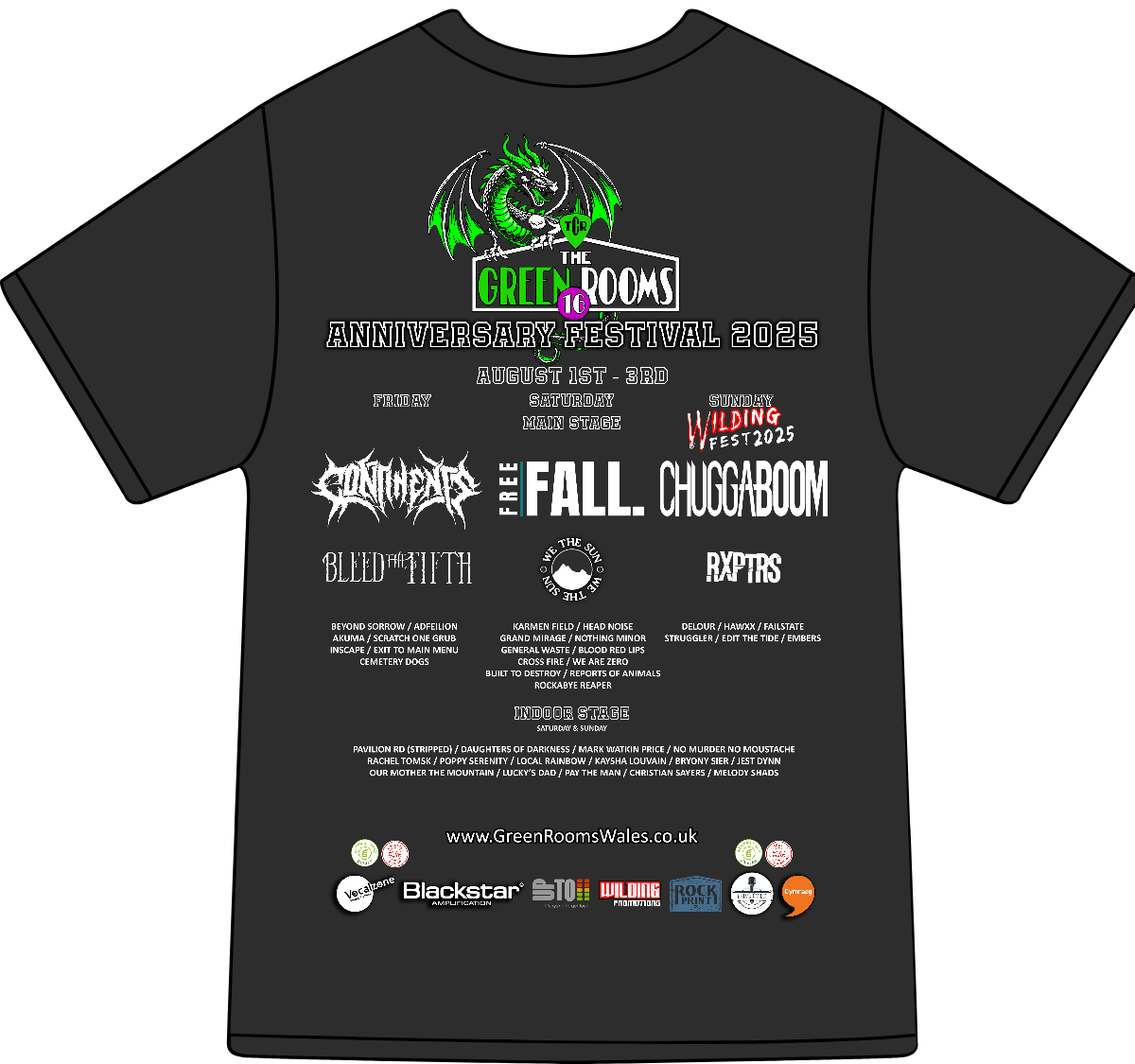 Greenrooms 16th Anniversary Merch
